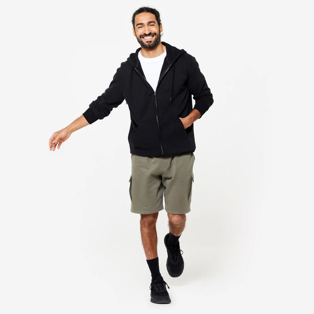 Men's Fleece Zip-Up Fitness Hoodie - Image 7