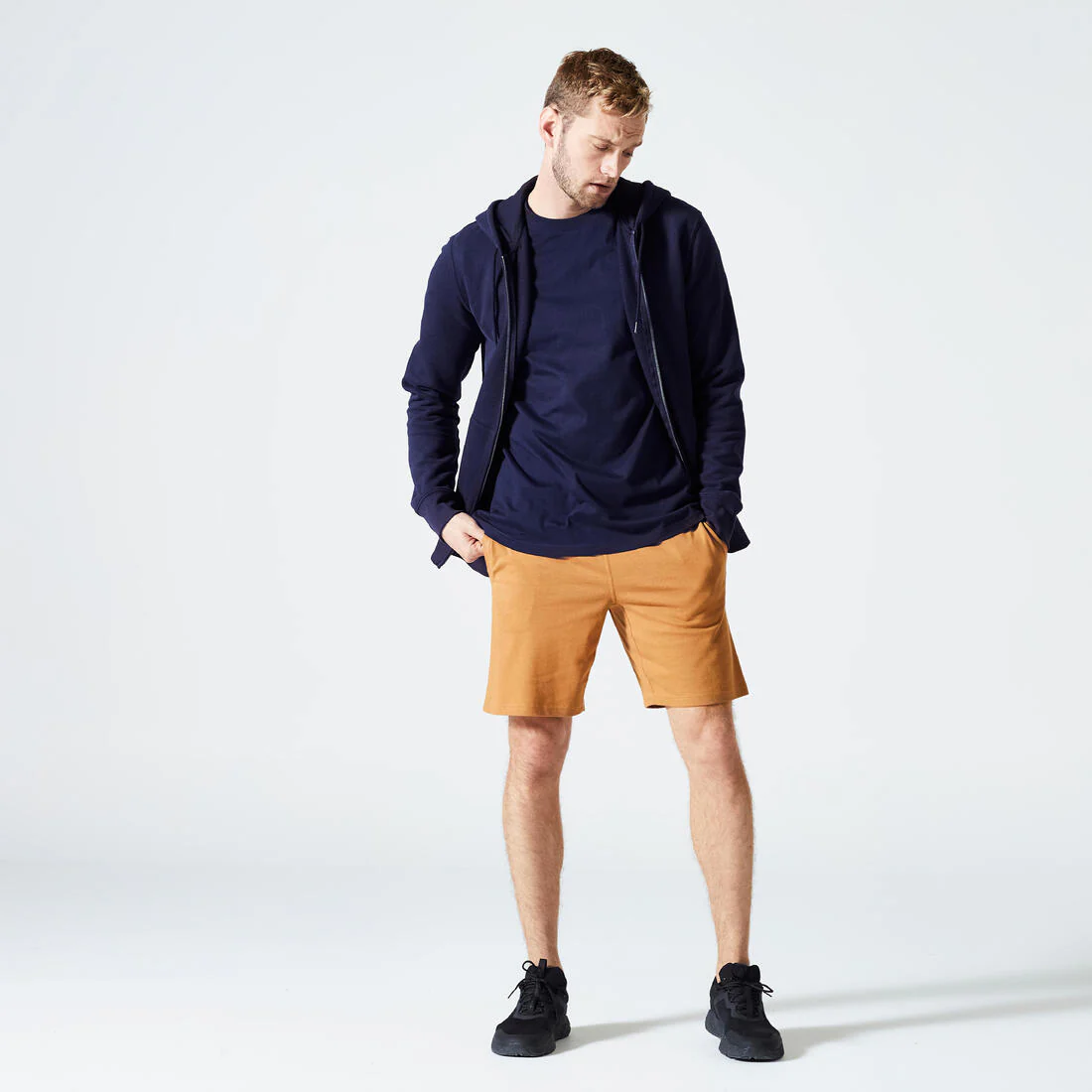 Men's Fleece Zip-Up Fitness Hoodie - Image 8