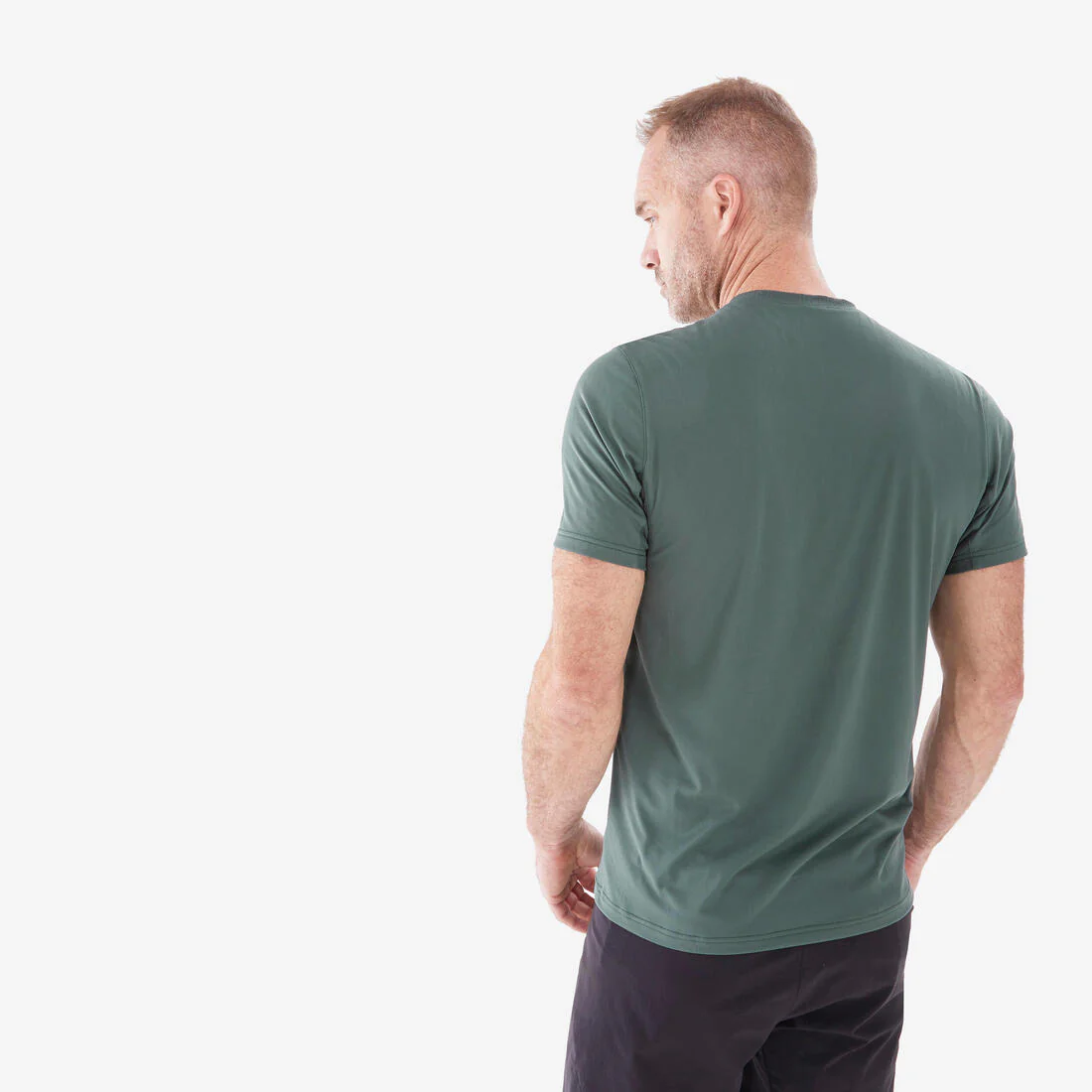 Men's Hiking Synthetic Short-Sleeved T-Shirt MH100 - Image 11