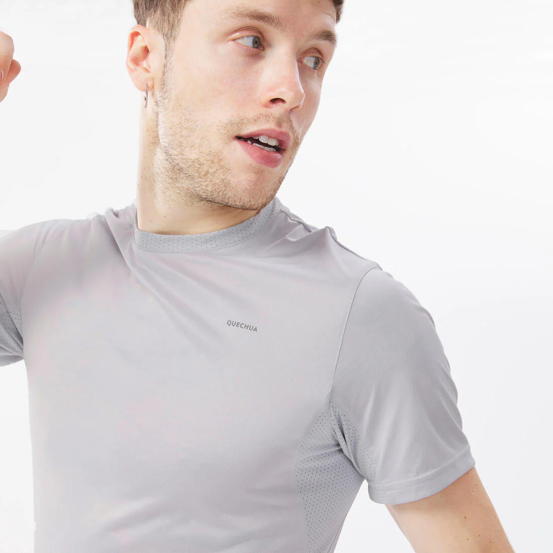 Men's Hiking Synthetic Short-Sleeved T-Shirt MH100 - Image 12