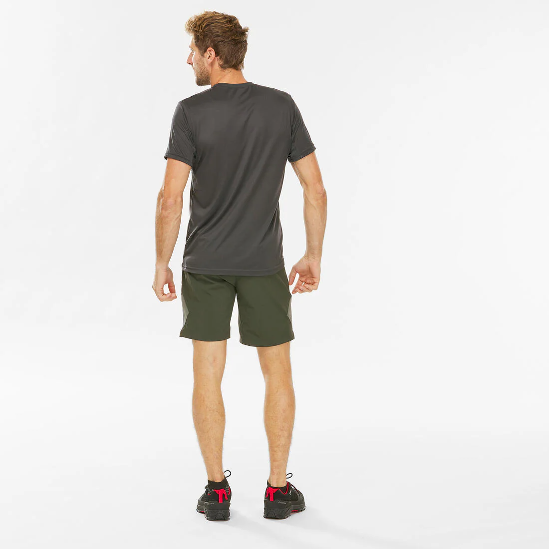 Men's Hiking Synthetic Short-Sleeved T-Shirt MH100 - Image 6