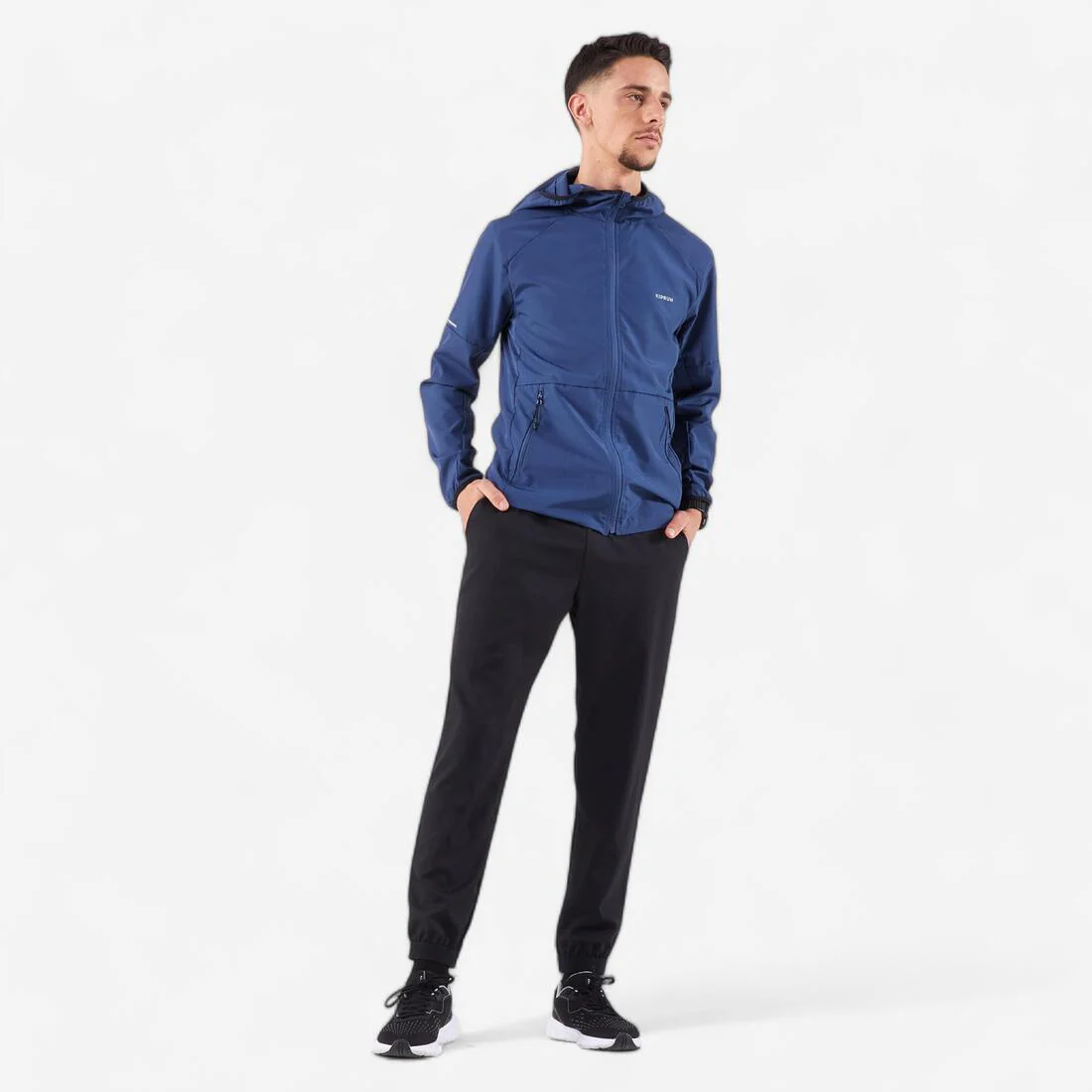 Men's KIPRUN Run 100 Dry Breathable Running Trousers - Black - Image 7