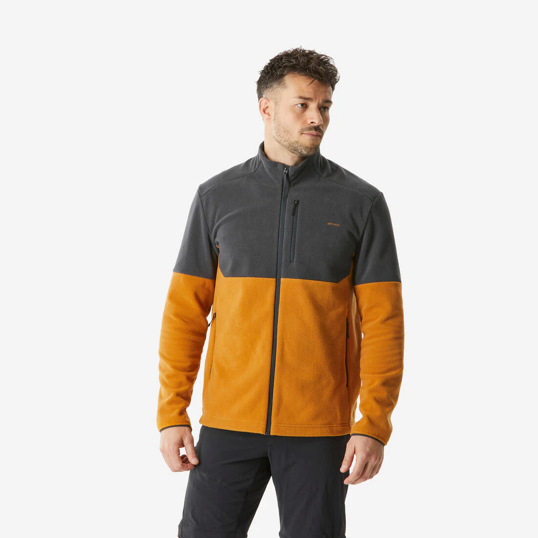 Men’s mountain hiking fleece jacket, MH500 Full Zip