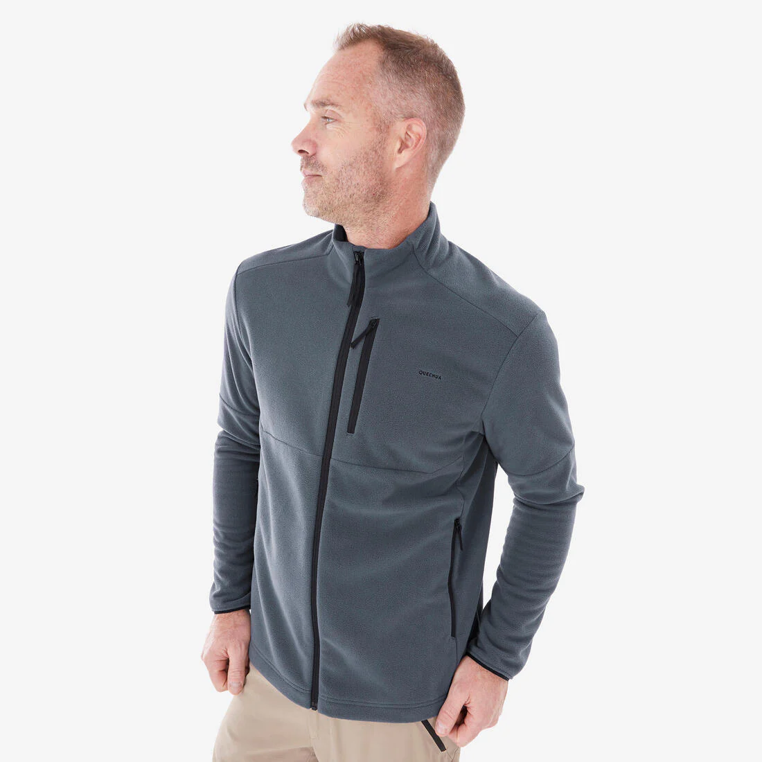 Men’s mountain hiking fleece jacket, MH500 Full Zip - Image 2