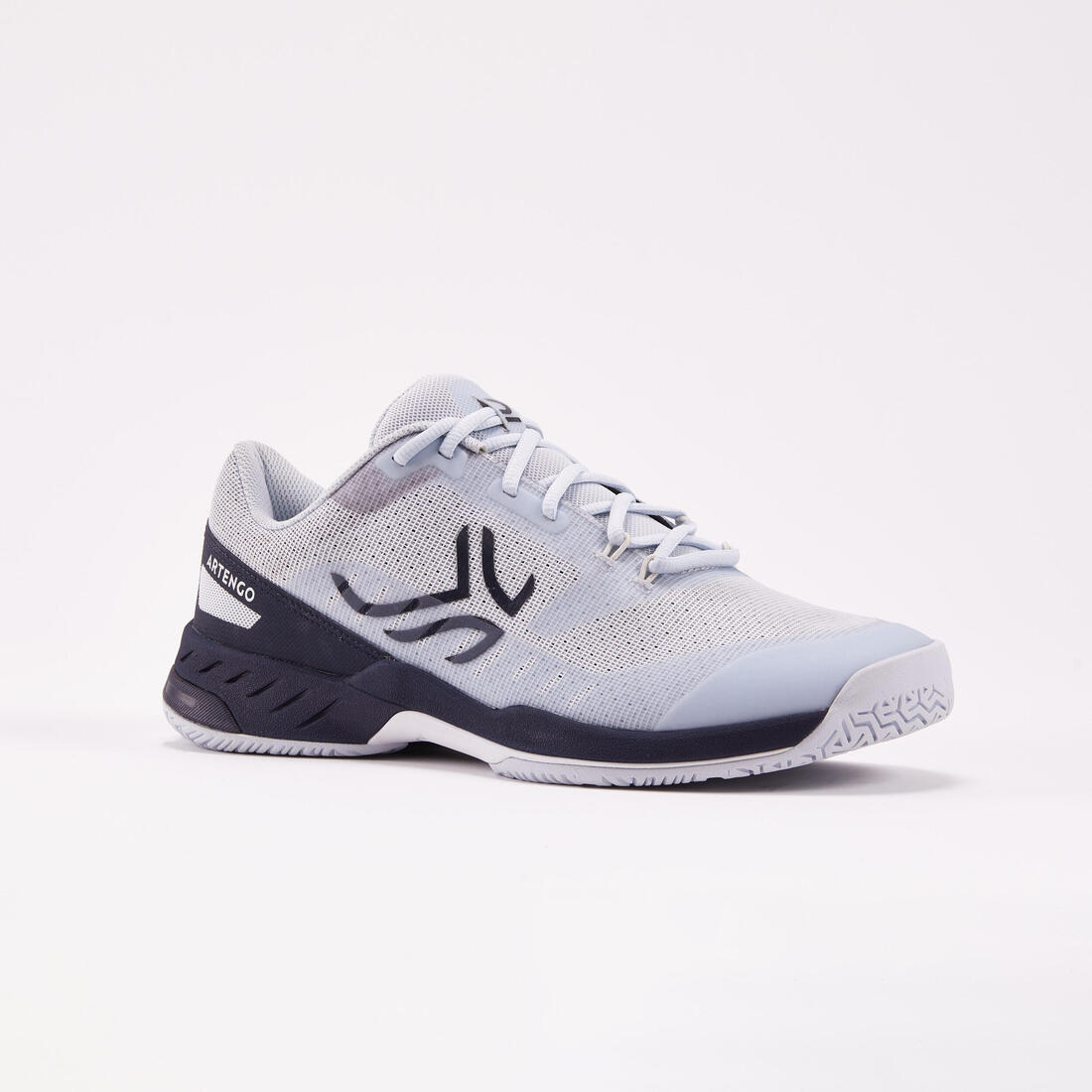 Men's Multicourt Tennis Shoes - Light Grey/Blue - Image 3