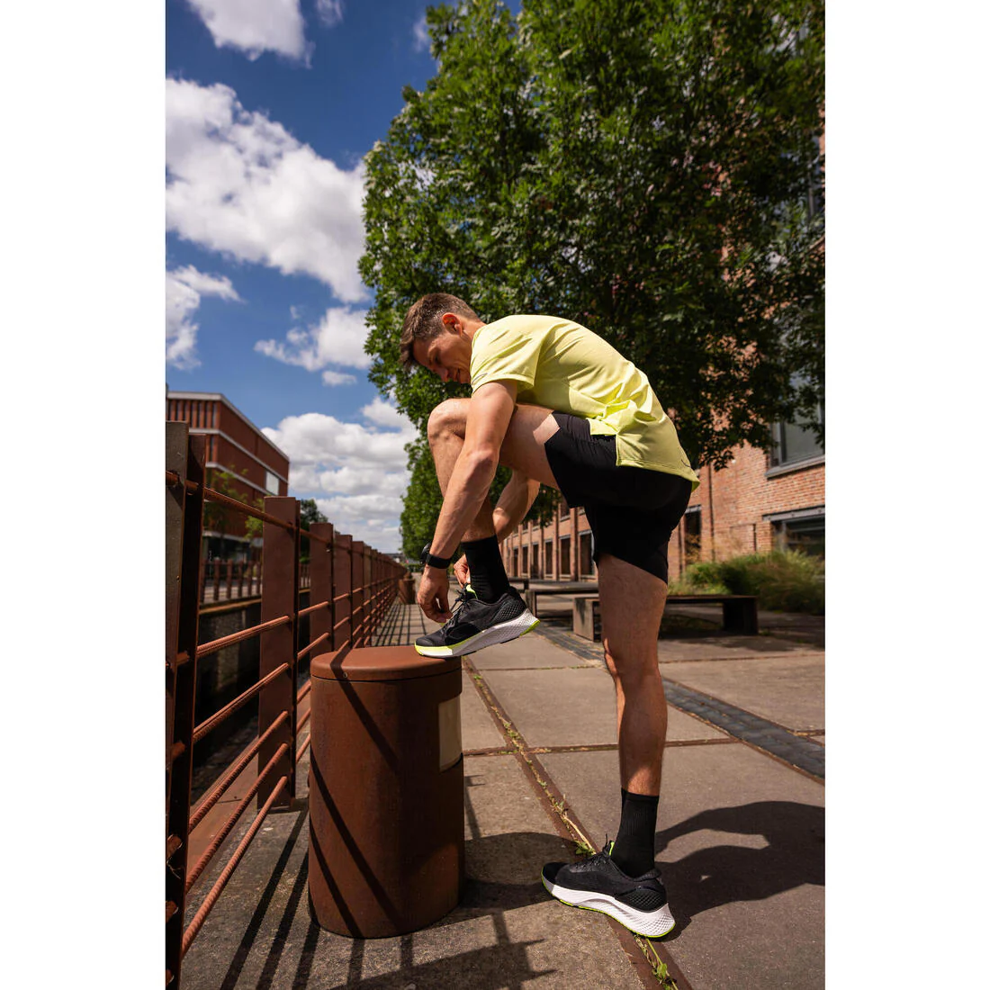 Men's Running Breathable T-shirt KIPRUN Run 500 Dry-yellow lemon - Image 55