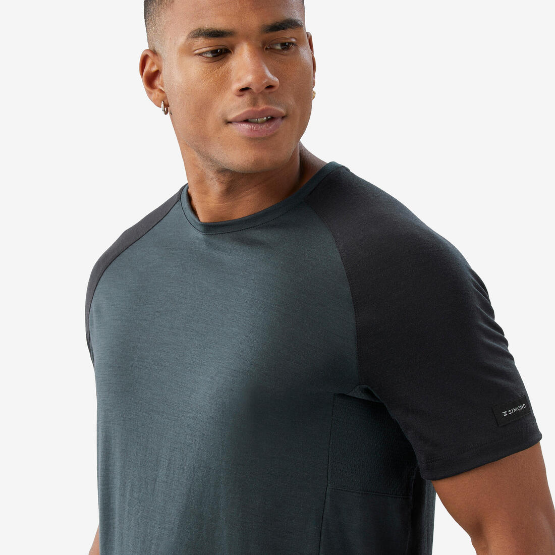 Men’s short-sleeved Merino wool T-shirt, Merino Resist - Grey - Image 3
