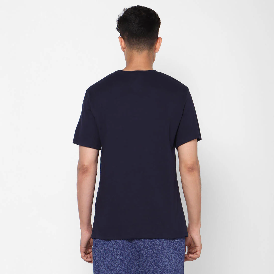 Men's Short-Sleeved Straight-Cut Crew Neck Cotton Fitness T-Shirt 500 Garnet - Image 21