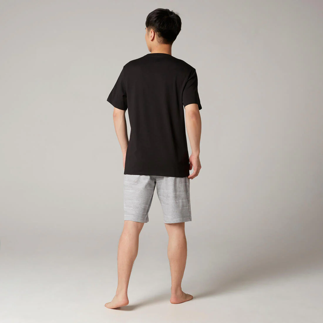 Men's Short-Sleeved Straight-Cut Crew Neck Cotton Fitness T-Shirt 500 Garnet - Image 23