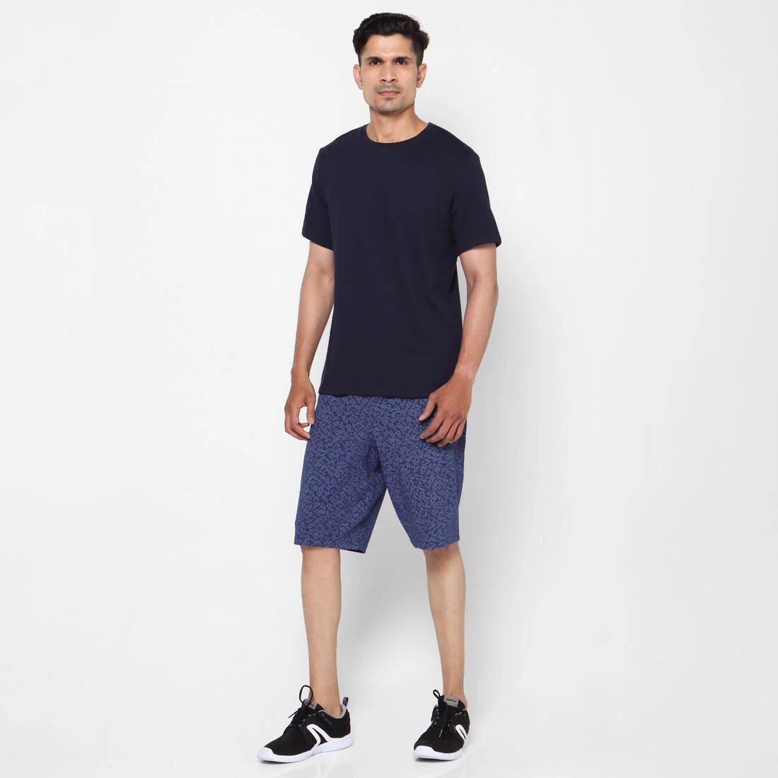 Men's Short-Sleeved Straight-Cut Crew Neck Cotton Fitness T-Shirt 500 Garnet - Image 27