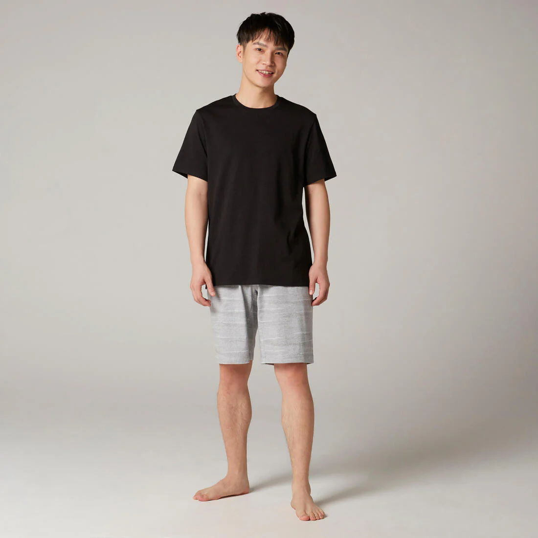 Men's Short-Sleeved Straight-Cut Crew Neck Cotton Fitness T-Shirt 500 Garnet - Image 29