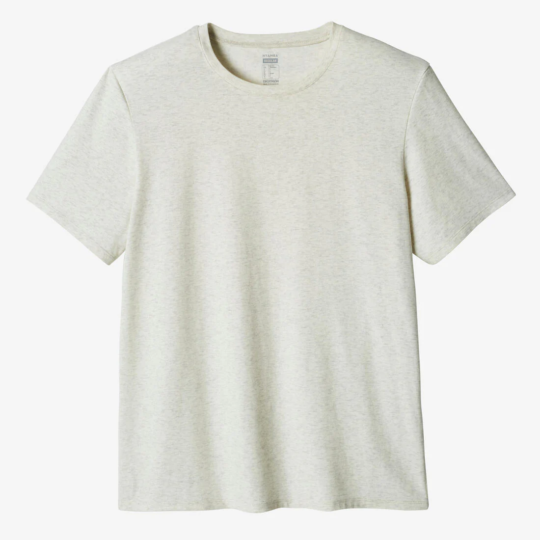 Men's Short-Sleeved Straight-Cut Crew Neck Cotton Fitness T-Shirt 500 Garnet - Image 3