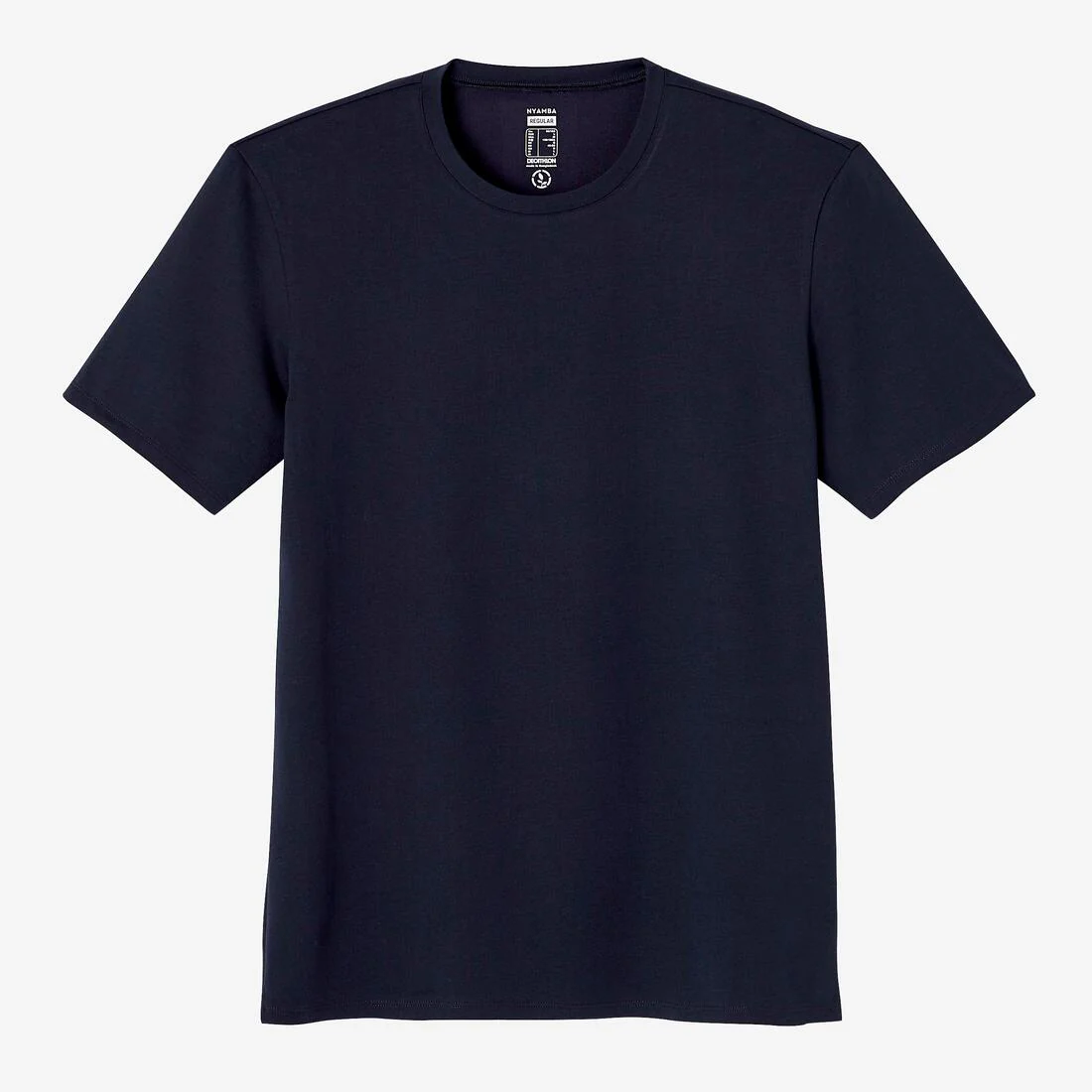 Men's Short-Sleeved Straight-Cut Crew Neck Cotton Fitness T-Shirt 500 Garnet - Image 32