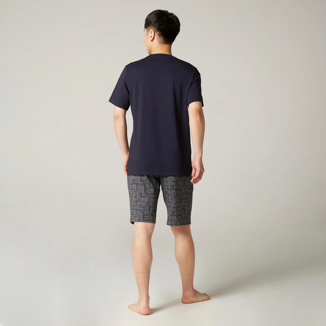 Men's Short-Sleeved Straight-Cut Crew Neck Cotton Fitness T-Shirt 500 Garnet - Image 39