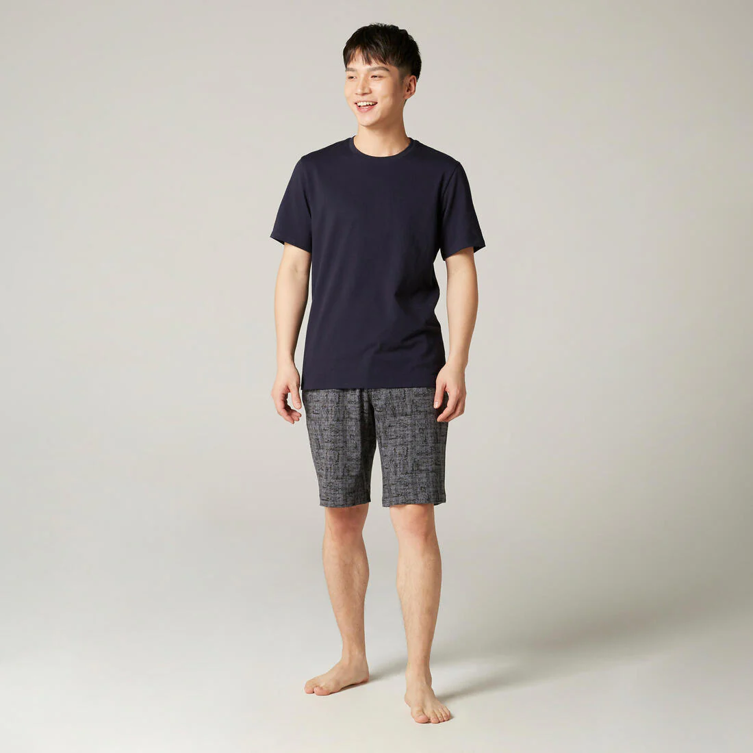 Men's Short-Sleeved Straight-Cut Crew Neck Cotton Fitness T-Shirt 500 Garnet - Image 42