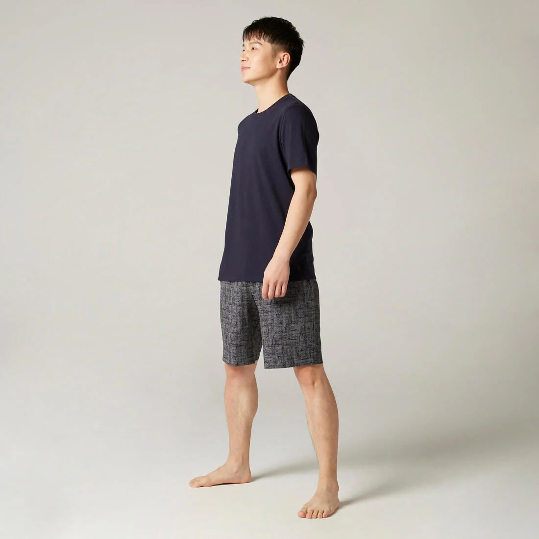 Men's Short-Sleeved Straight-Cut Crew Neck Cotton Fitness T-Shirt 500 Garnet - Image 49