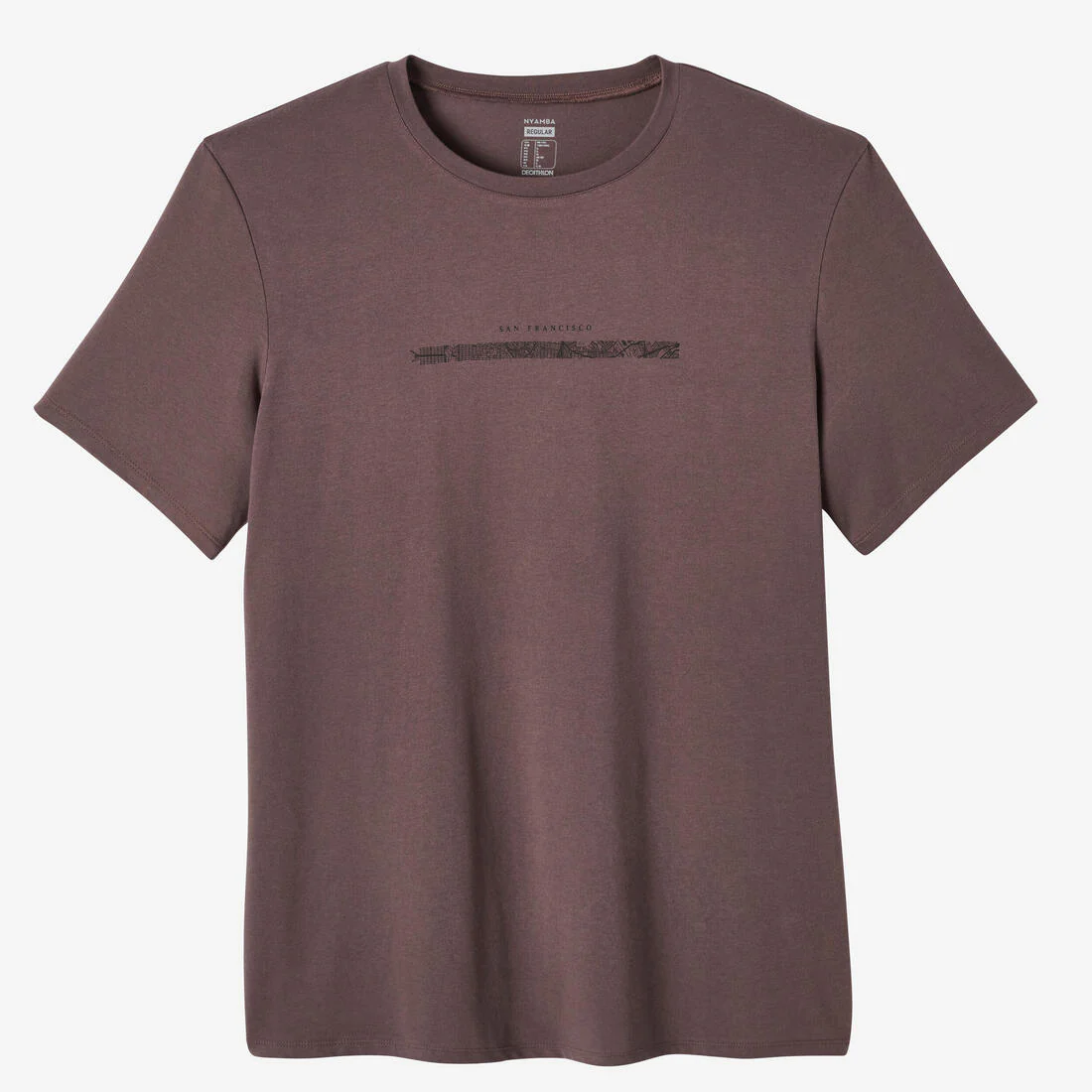 Men's Short-Sleeved Straight-Cut Crew Neck Cotton Fitness T-Shirt 500 - Glacier - Image 11