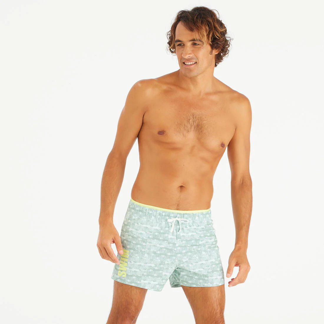 Men’s short swimming shorts 100 camo - Image 3