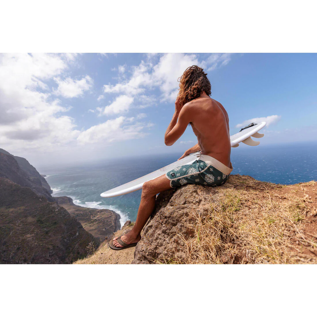 Men’s surfing boardshorts mid-length surf shorts 18”, 500 Marin - Image 39