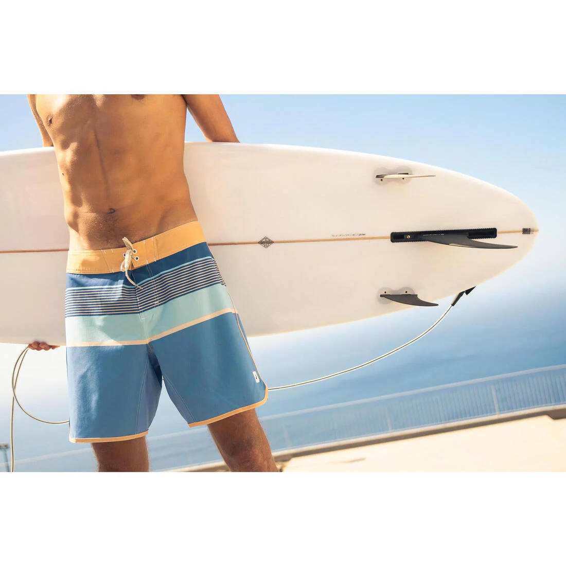 Men’s surfing boardshorts mid-length surf shorts 18”, 500 Marin - Image 59