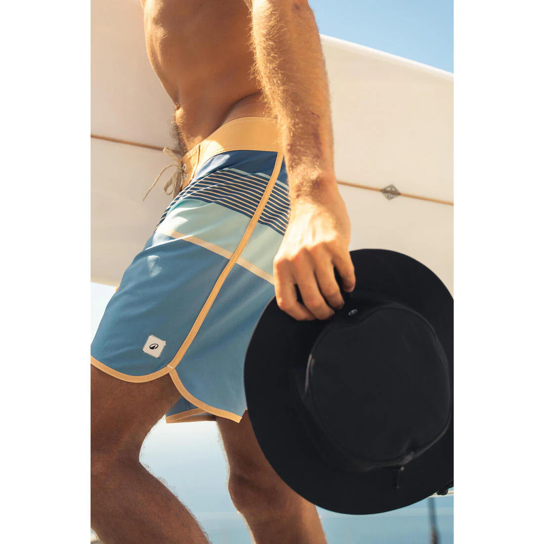 Men’s surfing boardshorts mid-length surf shorts 18”, 500 Marin - Image 67