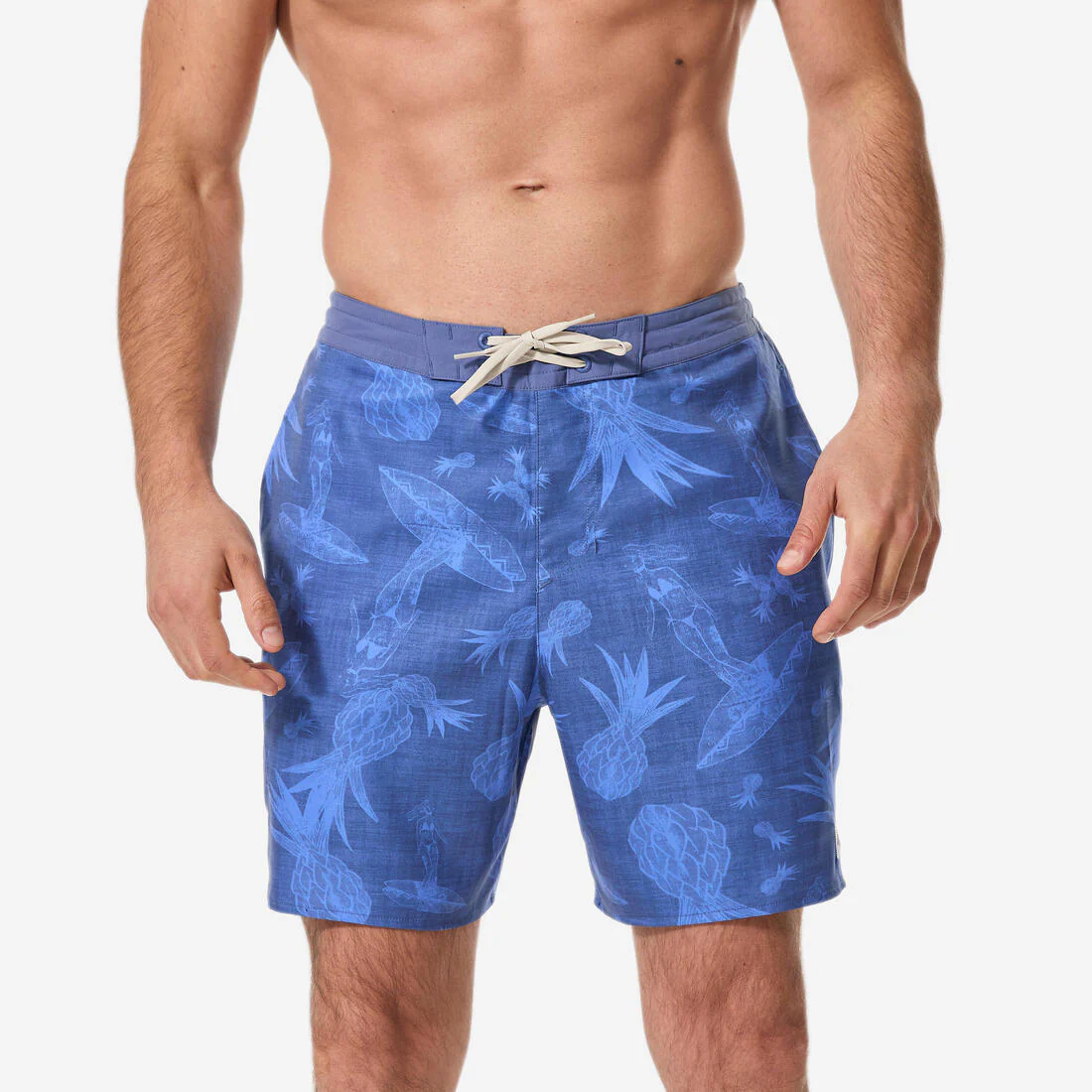 Men’s surfing boardshorts mid-length swim shorts 18”, 100 - Image 3