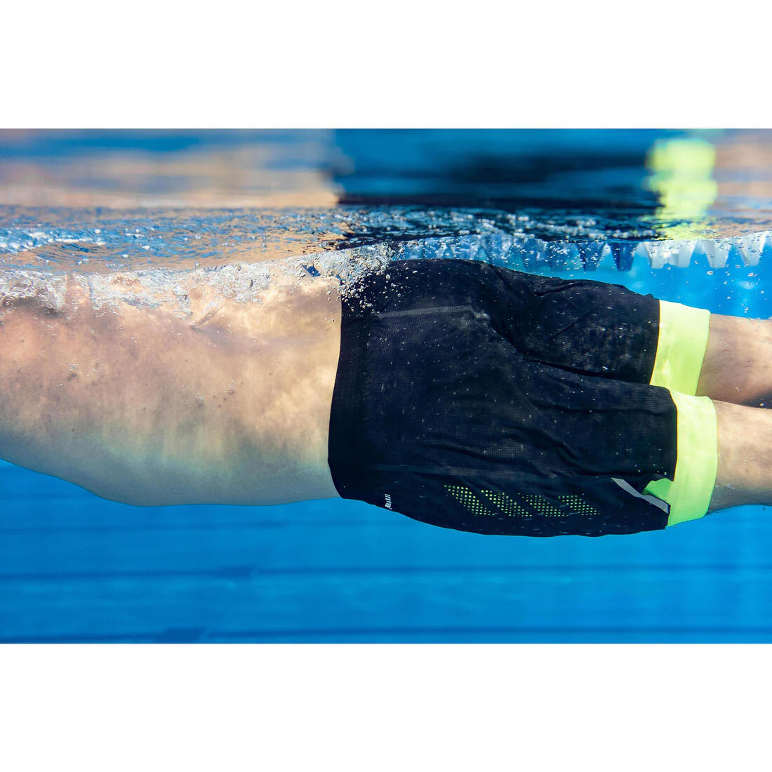 Men’s Swimming Jammer-Swim Short 500 Fiti - Black/Yellow/Beige - Image 14