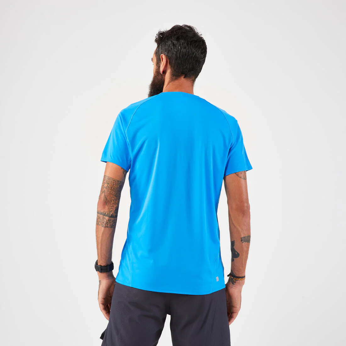 MEN'S TRAIL RUNNING SHORT-SLEEVED T-SHIRT - GRAPH/AQUA - Image 5