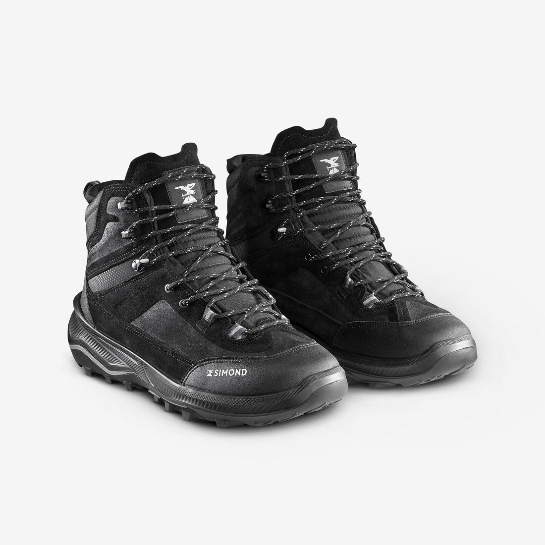 MEN's LEATHER HIGH TREKKING SHOES MT100 - Image 2