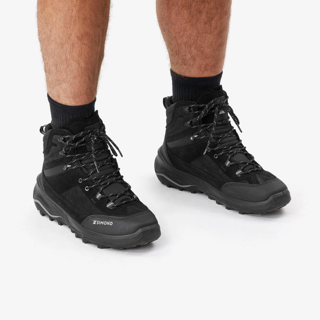 MEN's LEATHER HIGH TREKKING SHOES MT100 - Image 6