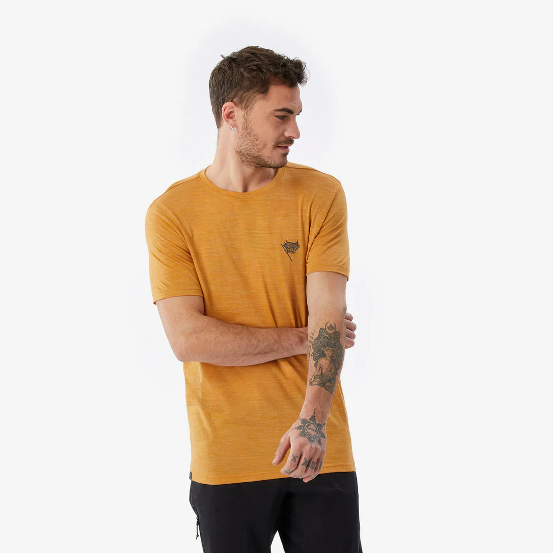 Men's trekking short-sleeved merino wool t-shirt Merino Fresh