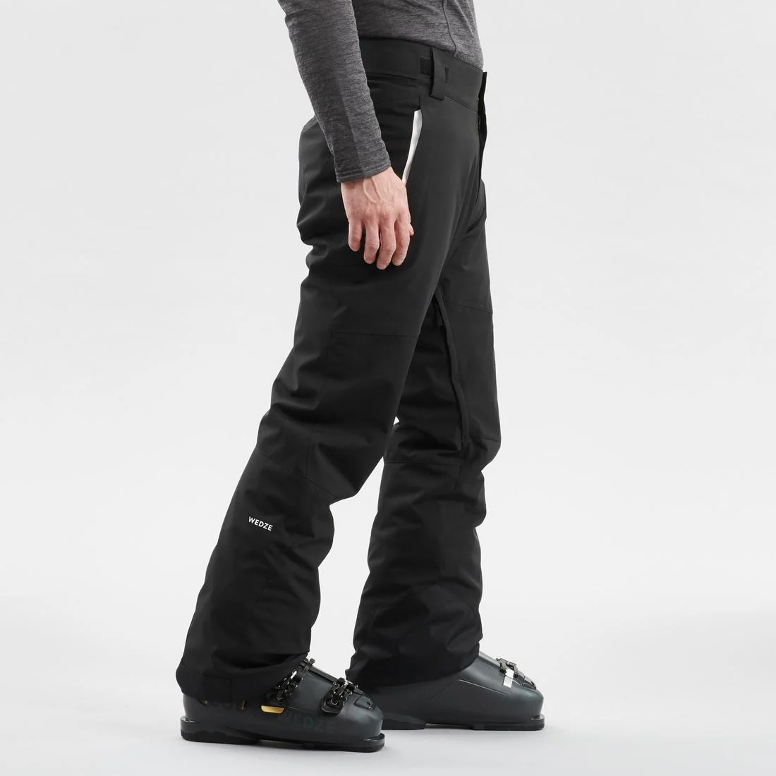 Men’s very warm and breathable  ski and snowboard trousers, 500 - Black - Image 2