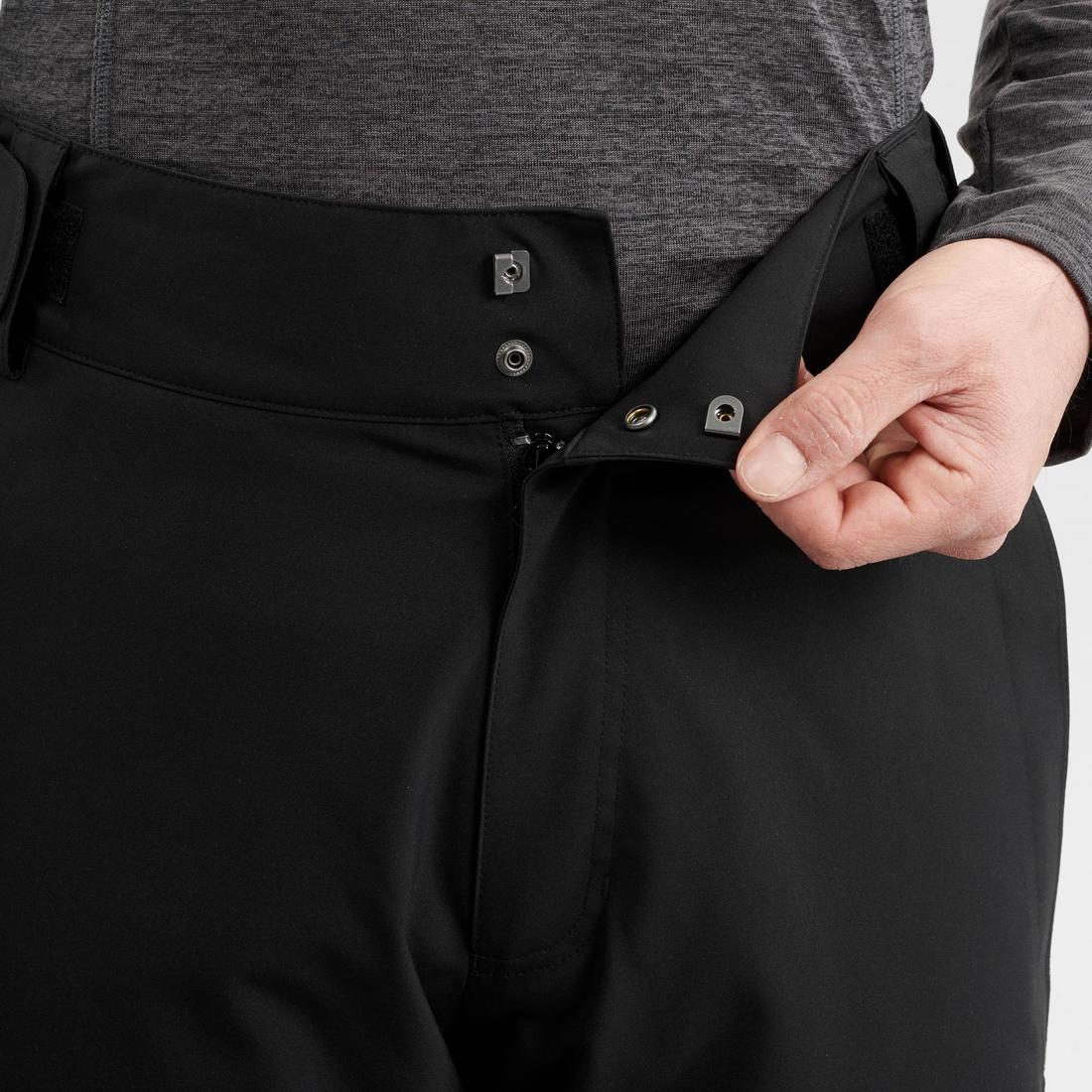 Men’s very warm and breathable  ski and snowboard trousers, 500 - Black - Image 4