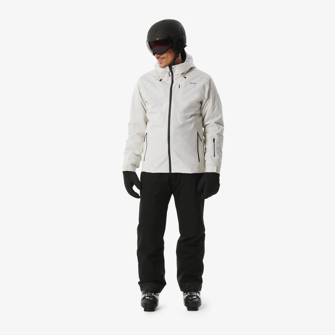 Men's warm and comfortable ski trousers, SNB 100-black - Image 3