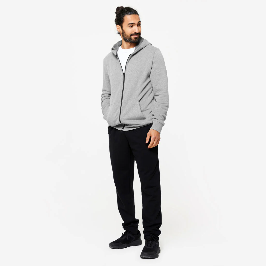 Men's Warm Fitness Jogging Bottoms 100 - Black - Image 2
