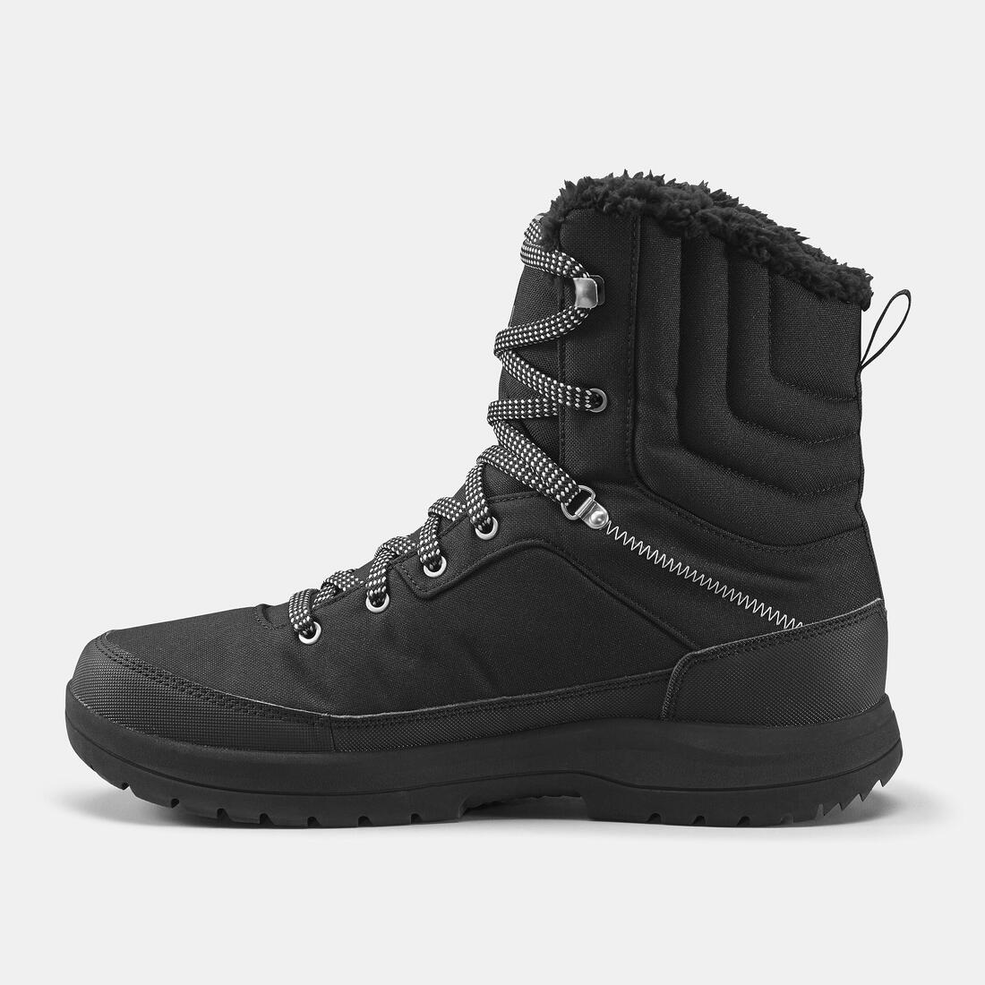 Men's Waterproof Snow Boots NH100 Black - Image 3