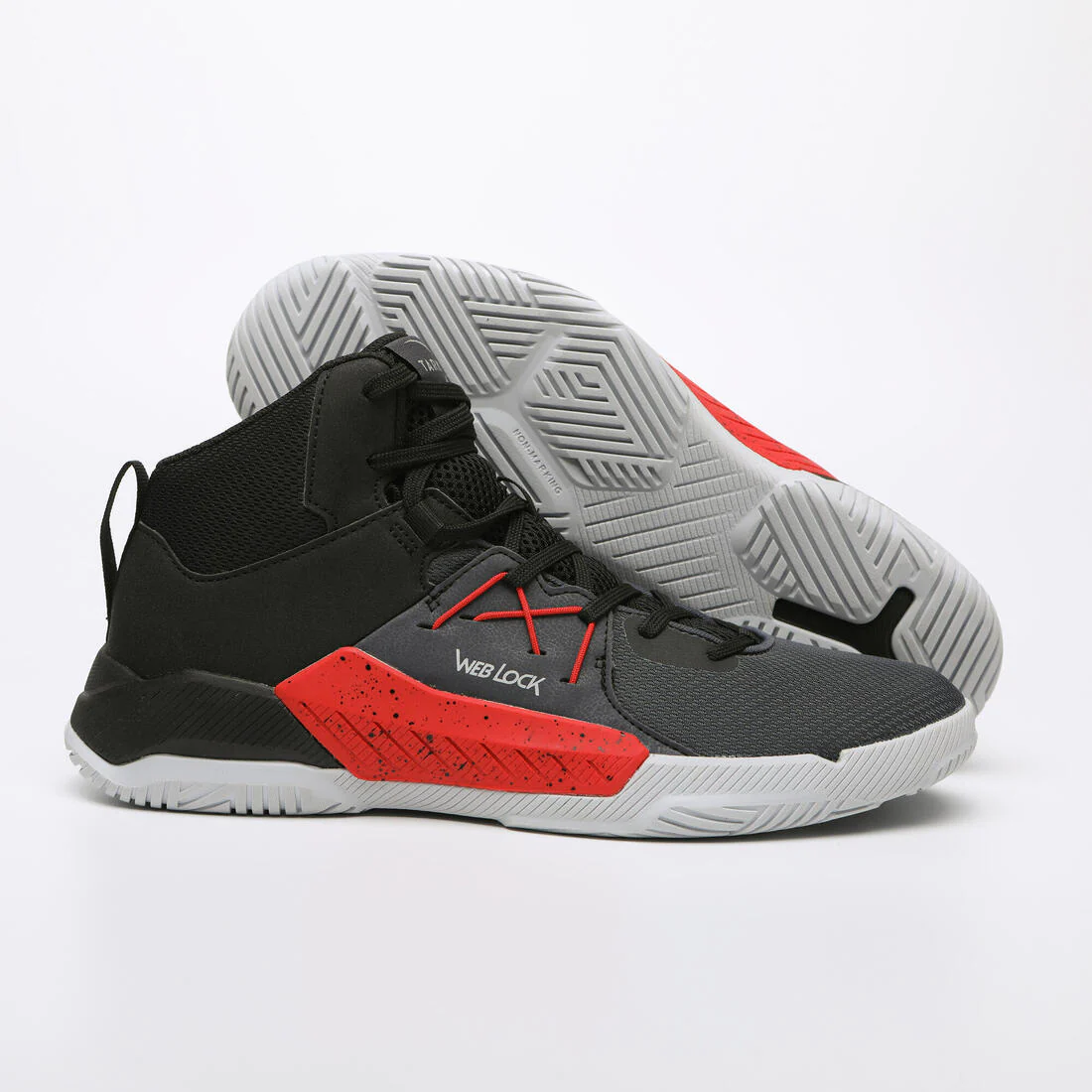 Men's/Women's Beginner Basketball Shoes Protect 120 - Black/Red - Image 5