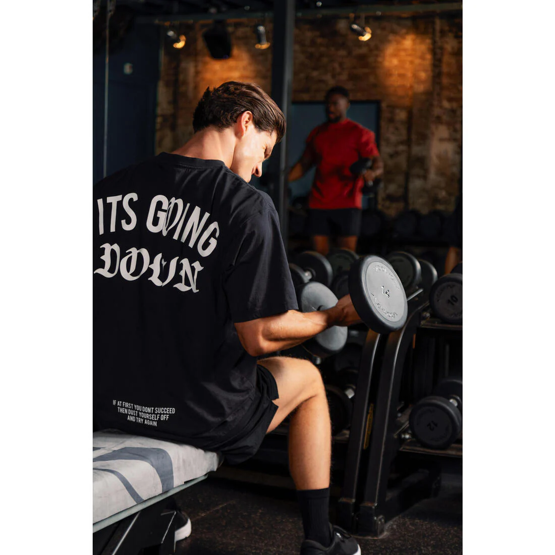 Men's Weight Training Loose T-Shirt - Image 21