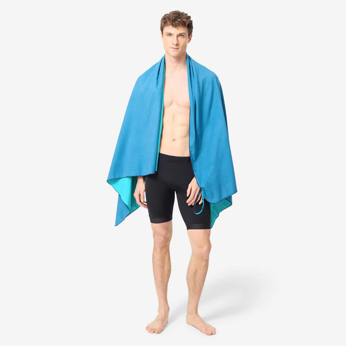 Microfibre Towel/Ultra Compact Double-Sided Size Xl 110 X 175 Cm - Blue/Green - Image 2