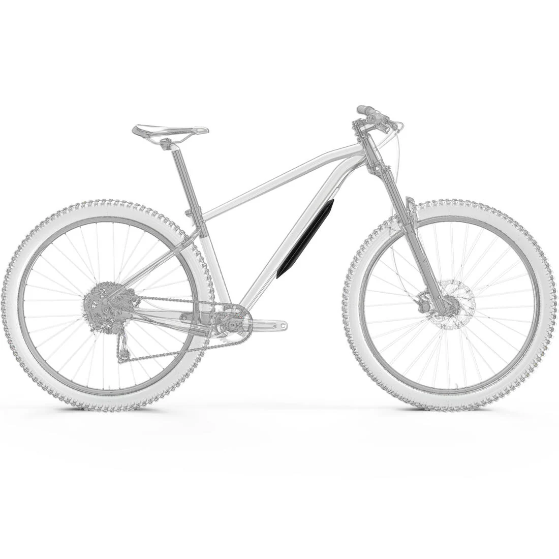 Mountain Bike Mudguard Frame Protection 26"-27.5"-29" - Black - Image 5