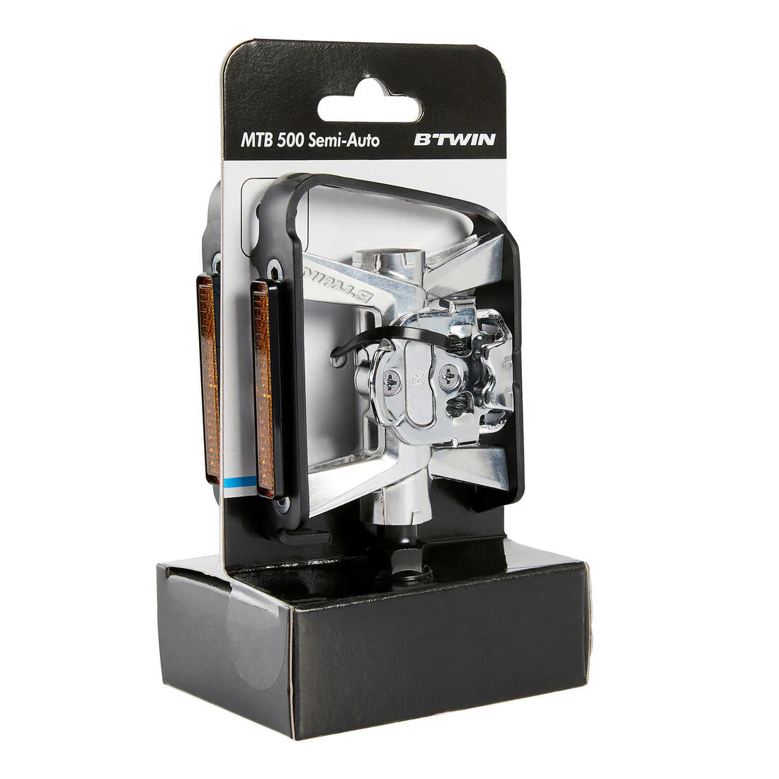 MTB clip-in pedals 500 - Black - Image 3