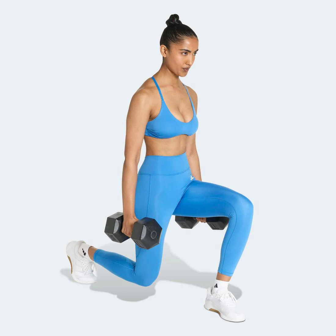 Optime Essentials No Front Rise Seam 7/8 Leggings, Blue - Image 4