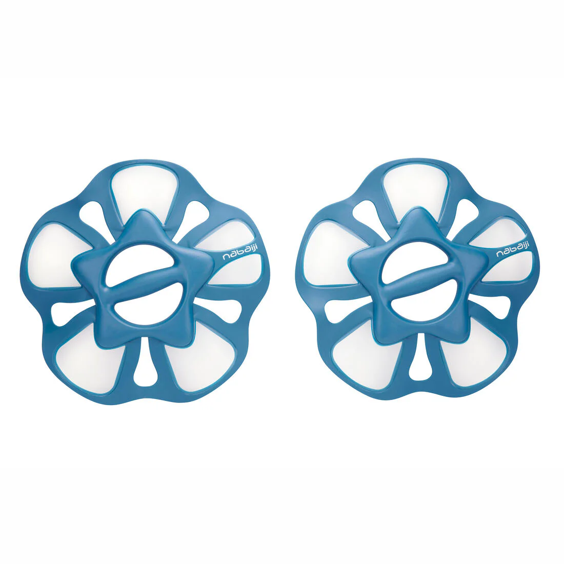 Pair of aquafitness flower L pullpush dumbbells white blue - Image 6