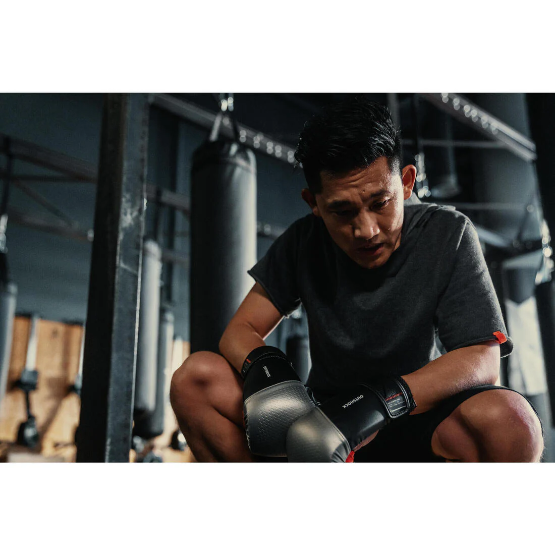 Punching Bag Gloves 500 - Black/Silver - Image 9