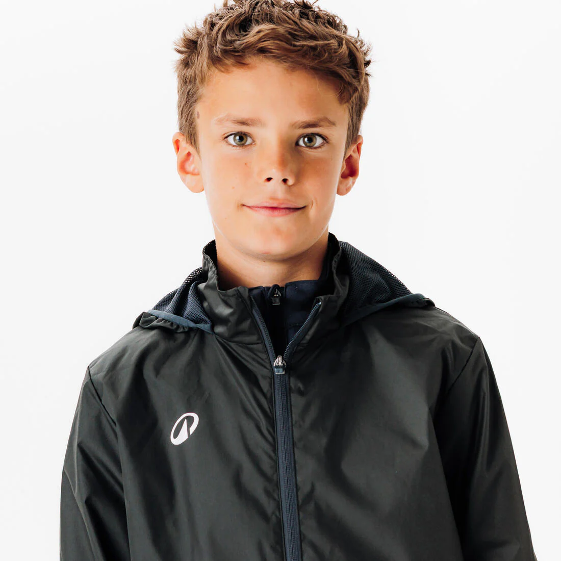 Kids’ football rain jacket, Viralto Club Junior black - Image 3