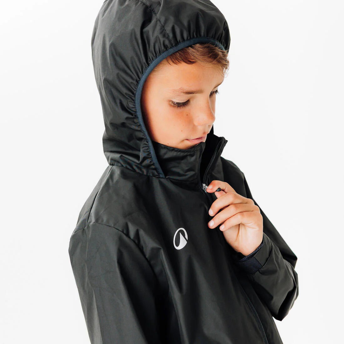 Kids’ football rain jacket, Viralto Club Junior black - Image 7
