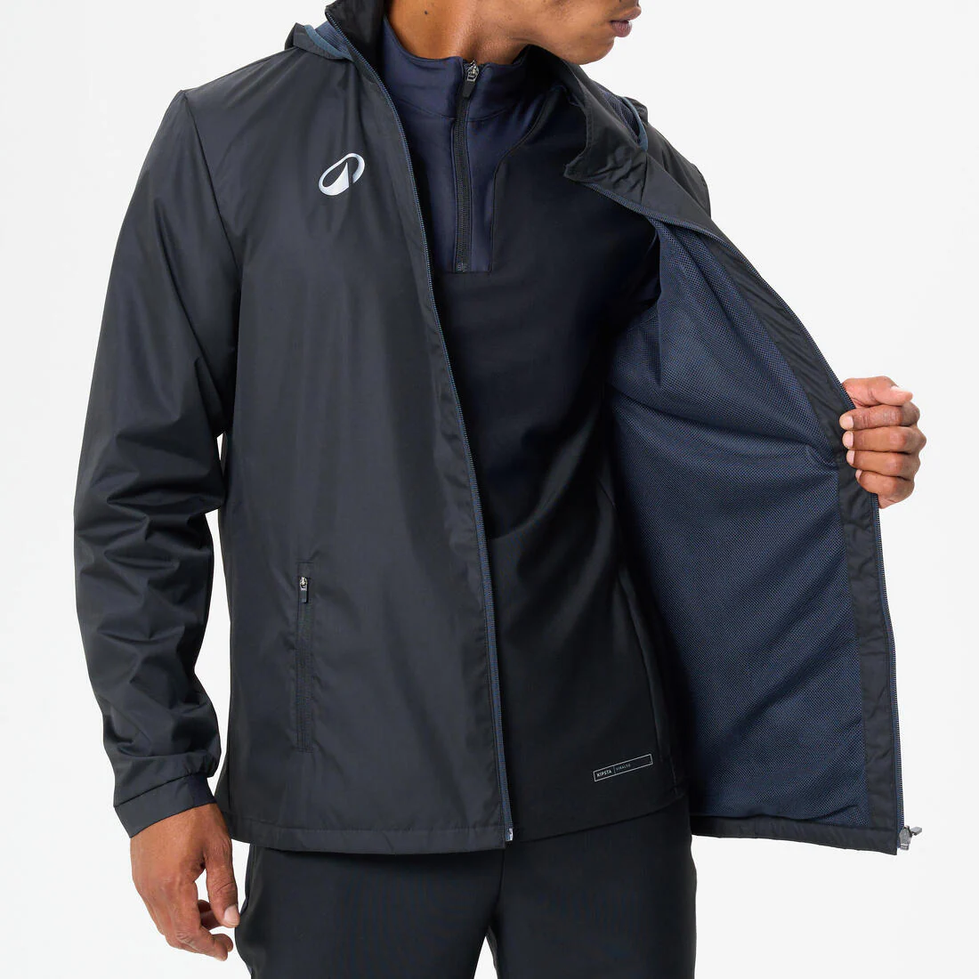 Adult football rain jacket, Viralto Club black - Image 6
