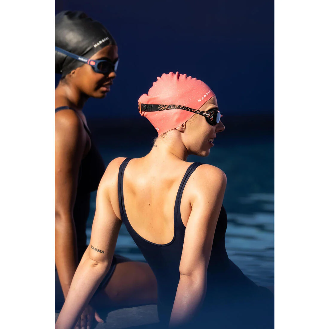 Silicone swimming cap - one size - long hair - Image 10