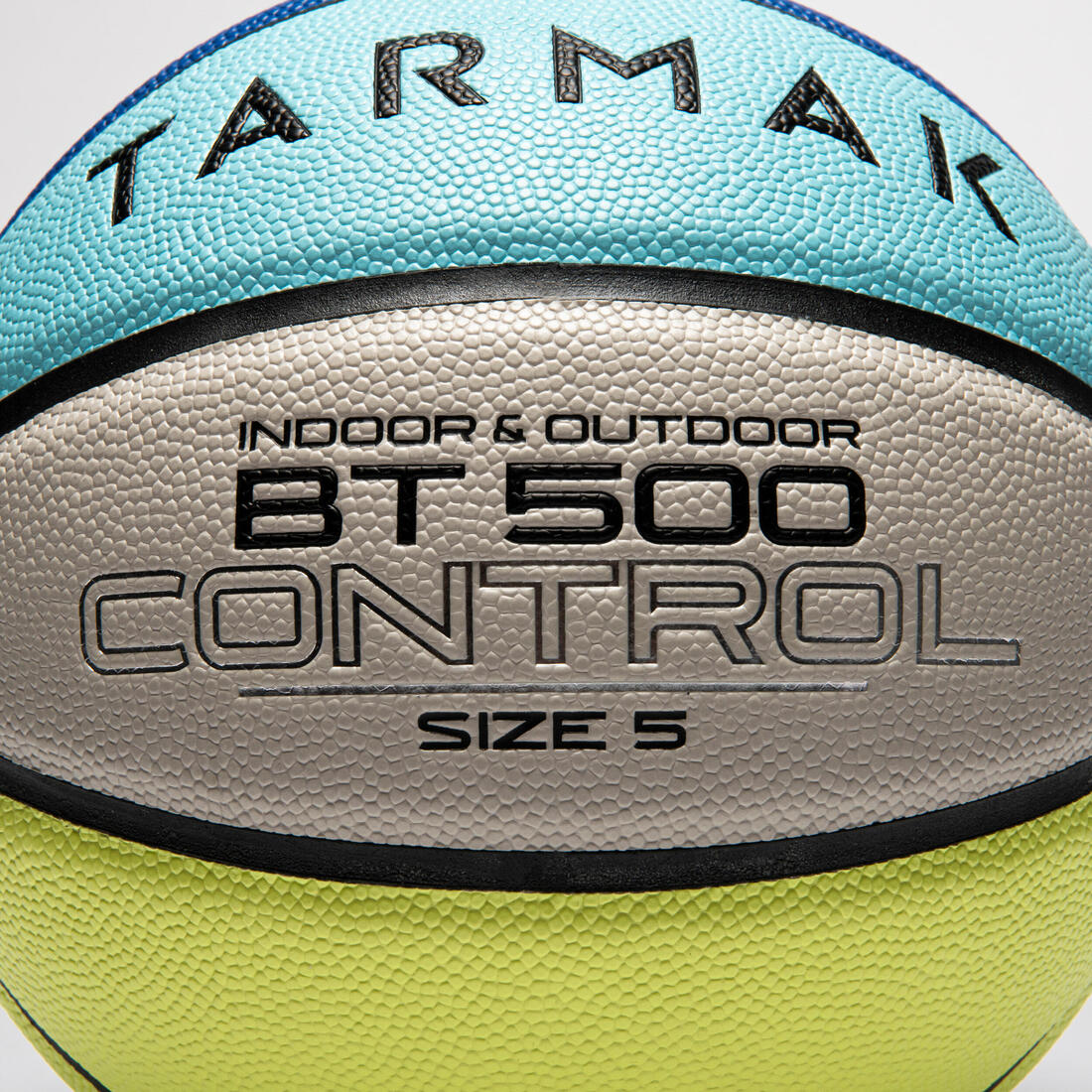 Size 5 Basketball BT500 - Blue/Grey/Yellow - Image 6