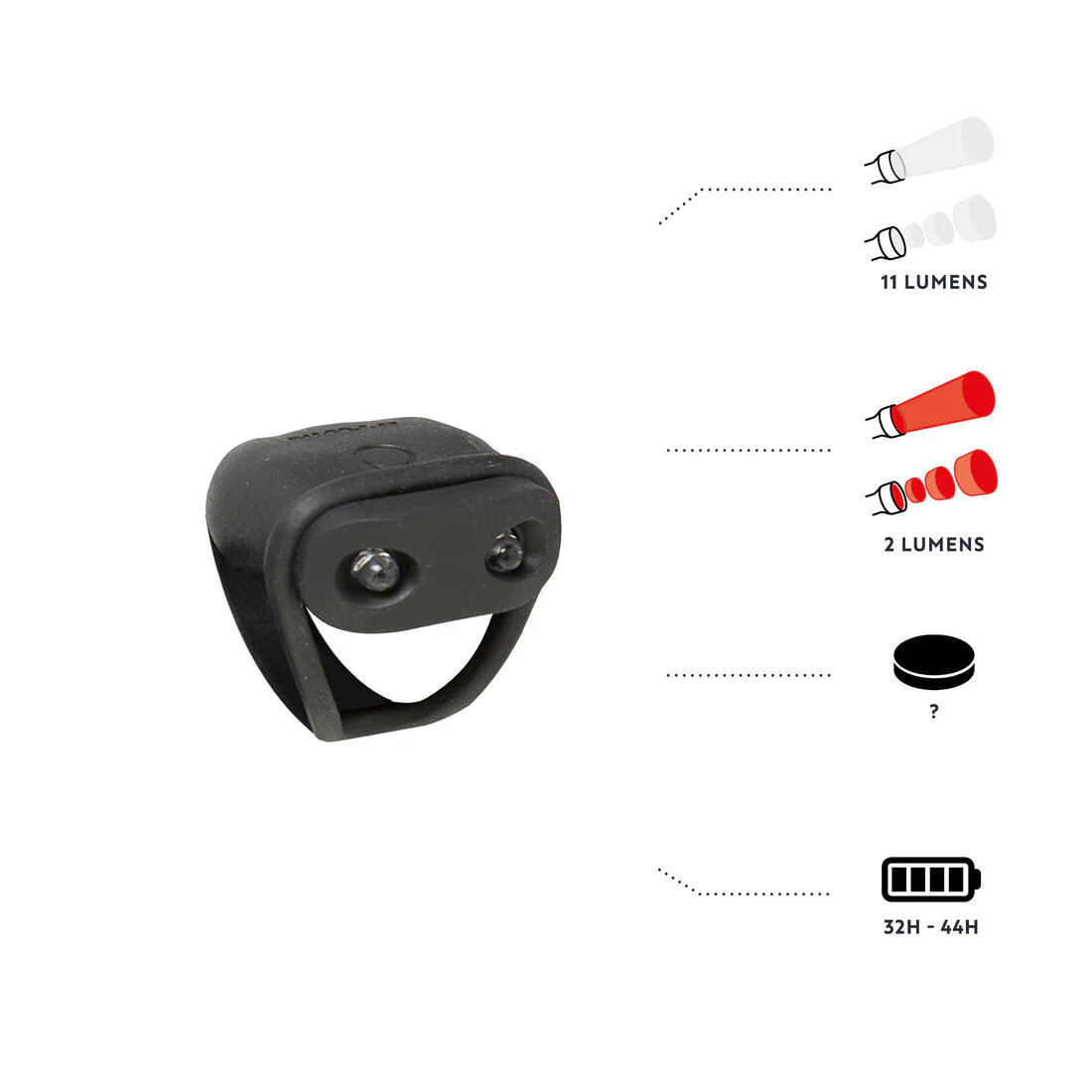 SL 100 Rear LED Battery-Powered Bike Light 2 Lumens - Image 4